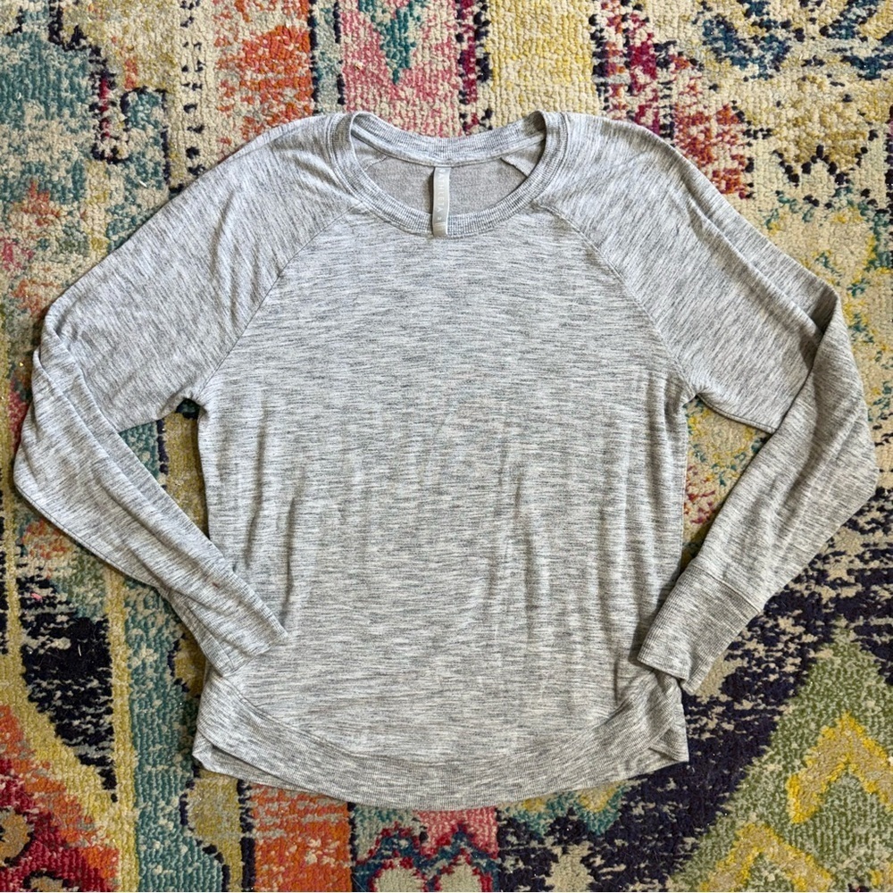 Athleta Gray Fitted Hoodie Sweatshirt M